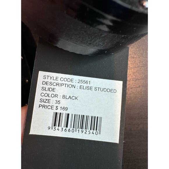NWT‎ one teaspoon Elise slide black studded 169 - Picture 5 of 6